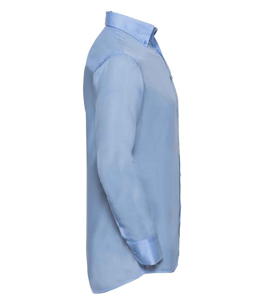 Russell Collection Long Sleeve Ultimate Non-Iron Shirt | Bright Sky - Image 4