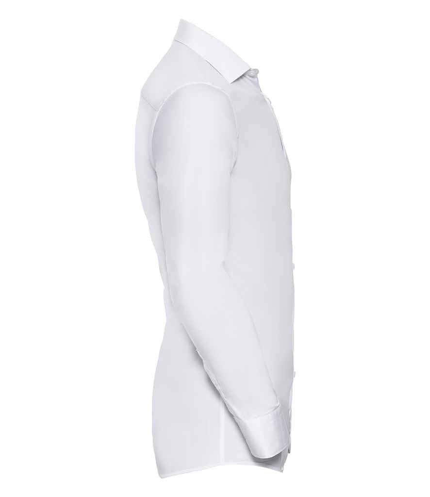 Russell Collection Long Sleeve Ultimate Stretch Shirt | White - Image 3