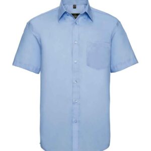 Russell Collection Short Sleeve Ultimate Non-Iron Shirt | Bright Sky