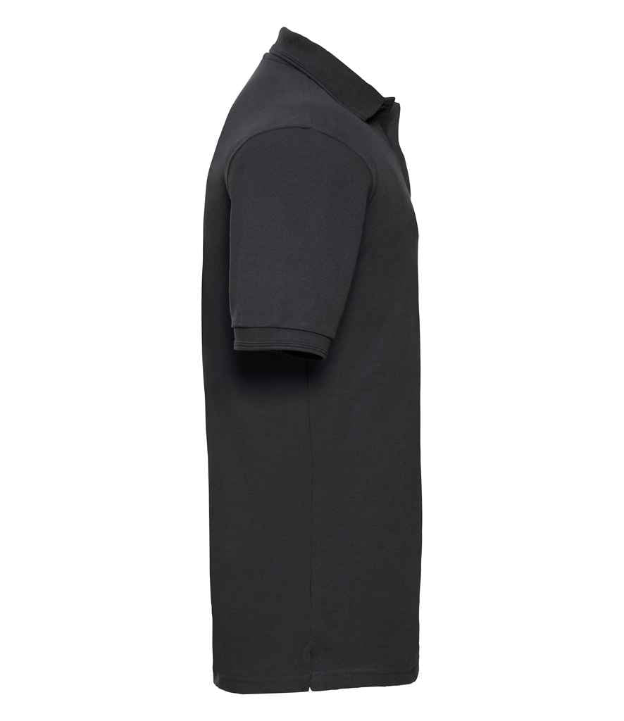 Russell Hardwearing Poly/Cotton Piqué Polo Shirt | Black - Image 3