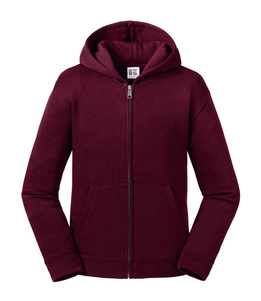 Russell Kids Authentic Zip Hooded Sweatshirt | Burgundy