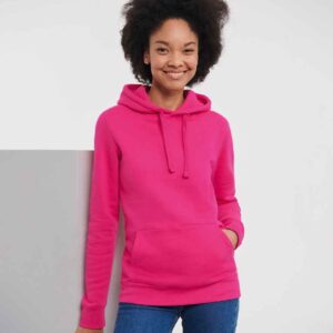 Russell Ladies Authentic Hooded Sweatshirt | Fuchsia