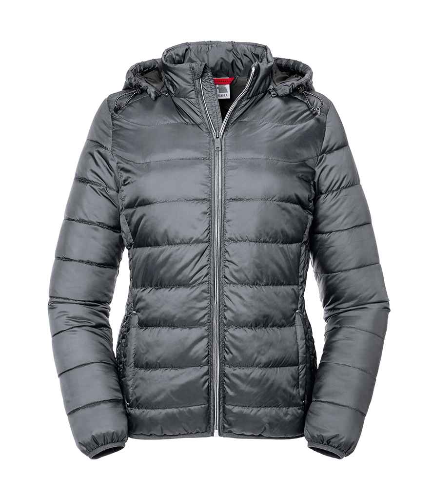 Russell Ladies Hooded Nano Padded Jacket | Iron - Image 2