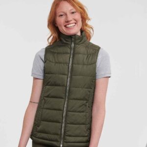 Russell Ladies Nano Padded Bodywarmer | Dark Olive