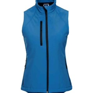 Russell Ladies Soft Shell Gilet | Azure