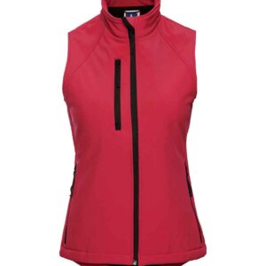 Russell Ladies Soft Shell Gilet | Classic Red