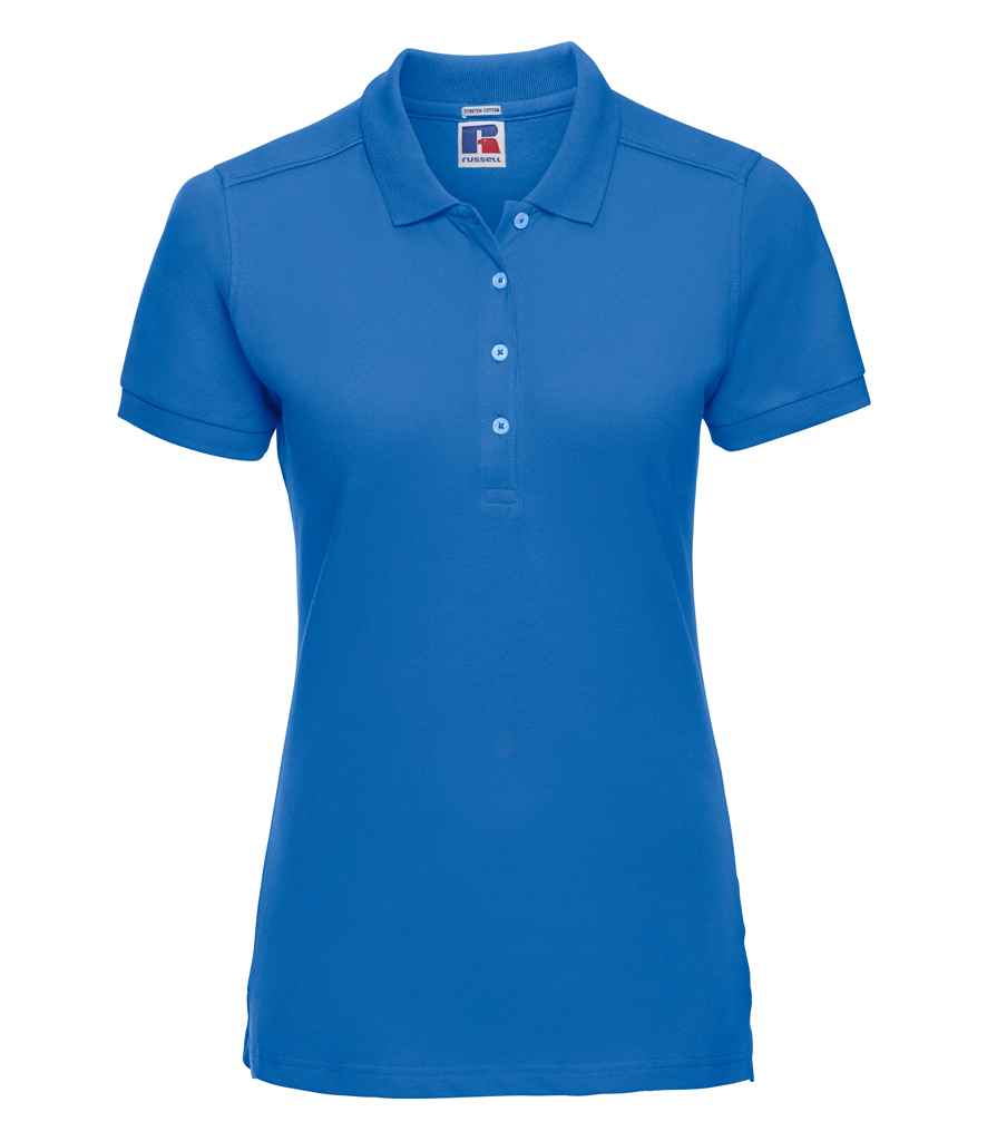 Russell Ladies Stretch Piqué Polo Shirt | Azure