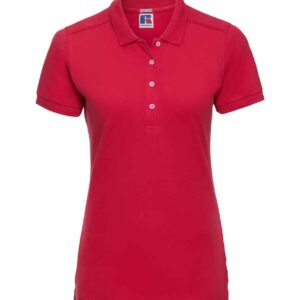 Russell Ladies Stretch Piqué Polo Shirt | Classic Red