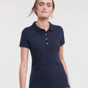 Russell Ladies Stretch Piqué Polo Shirt | French Navy