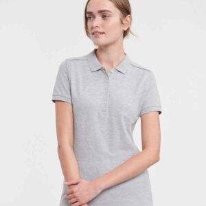 Russell Ladies Stretch Piqué Polo Shirt | Light Oxford