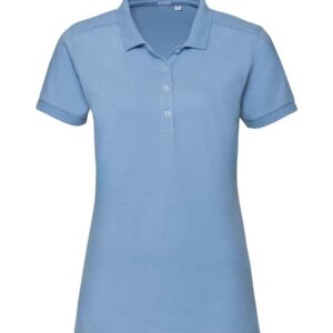 Russell Ladies Stretch Piqué Polo Shirt | Sky Blue