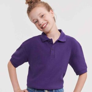 Russell Schoolgear Kids Poly/Cotton Piqué Polo Shirt | Purple