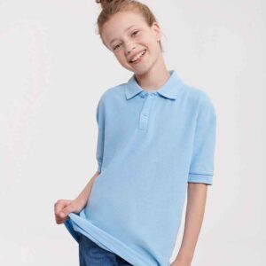 Russell Schoolgear Kids Poly/Cotton Piqué Polo Shirt | Sky Blue