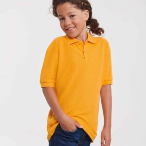Russell Schoolgear Kids Poly/Cotton Piqué Polo Shirt | Yellow