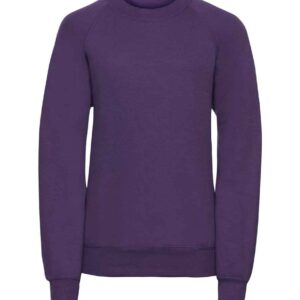Russell Schoolgear Kids Raglan Sweatshirt | Purple