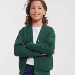 Russell Schoolgear Kids Sweat Cardigan | Bottle Green