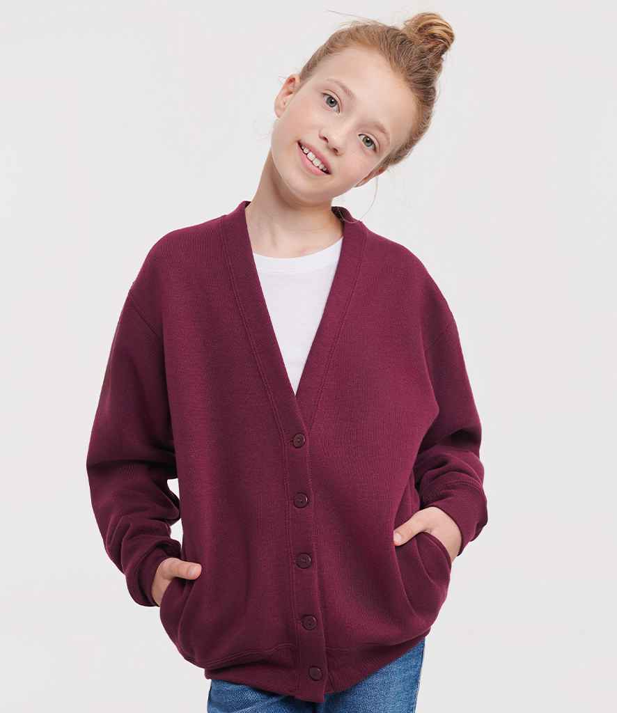 Russell Schoolgear Kids Sweat Cardigan | Burgundy