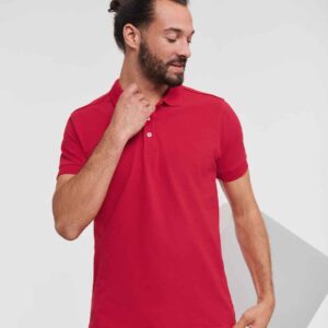 Russell Stretch Piqué Polo Shirt | Classic Red