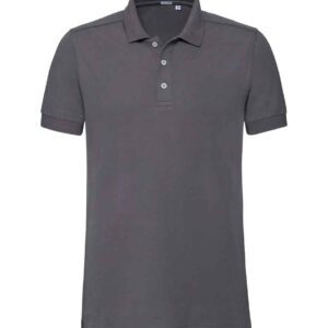Russell Stretch Piqué Polo Shirt | Convoy Grey