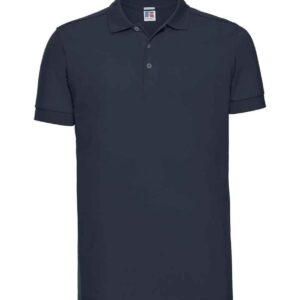 Russell Stretch Piqué Polo Shirt | French Navy