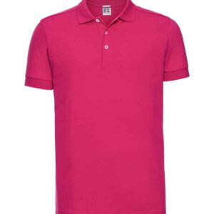 Russell Stretch Piqué Polo Shirt | Fuchsia