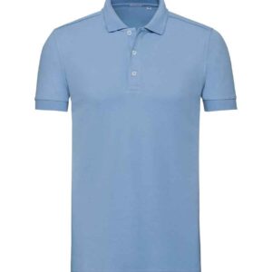 Russell Stretch Piqué Polo Shirt | Sky Blue
