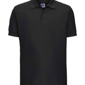 Russell Ultimate Cotton Piqué Polo Shirt | Black