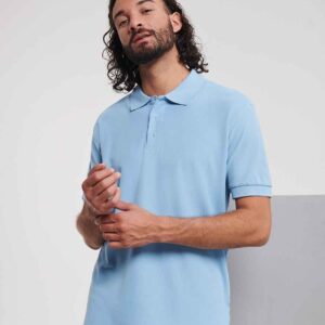 Russell Ultimate Cotton Piqué Polo Shirt | Sky Blue