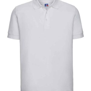 Russell Ultimate Cotton Piqué Polo Shirt | White