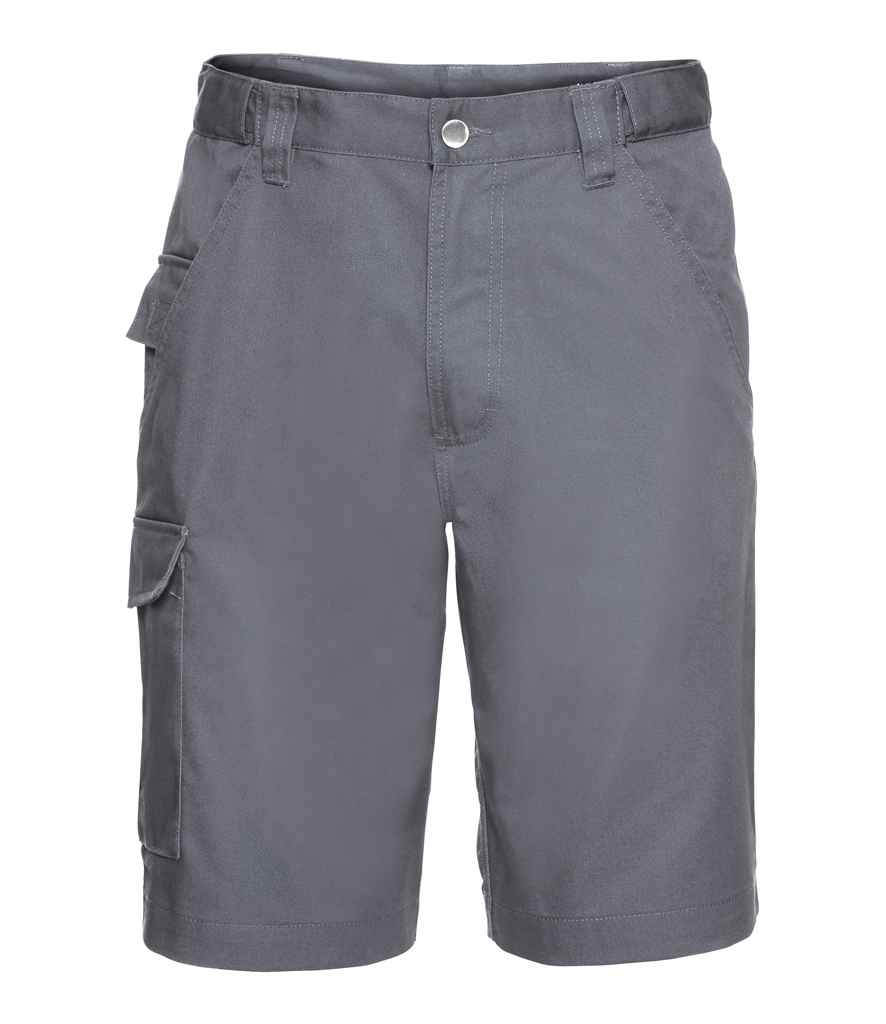 Russell Workwear Poly/Cotton Shorts | Convoy Grey - Image 2