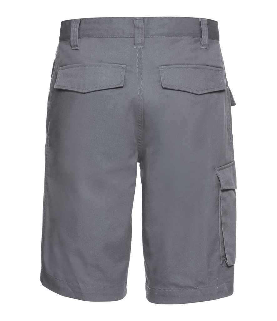Russell Workwear Poly/Cotton Shorts | Convoy Grey - Image 3