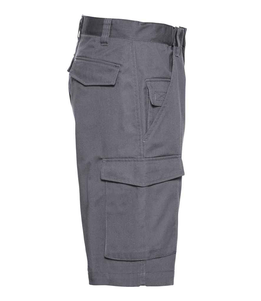Russell Workwear Poly/Cotton Shorts | Convoy Grey - Image 4