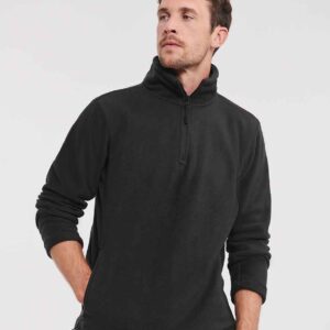 Russell Zip Neck Outdoor Fleece | Black