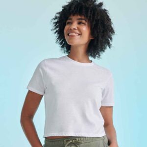 SF Ladies Cropped Boxy T-Shirt | White
