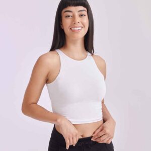 SF Ladies Cropped Top | White