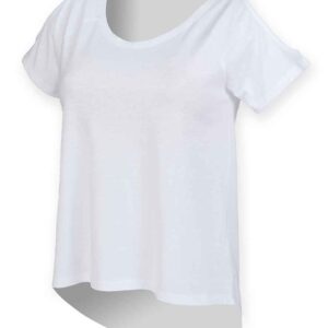 SF Ladies Drop Tail T-Shirt | White