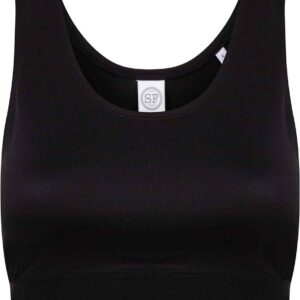 SF Ladies Fashion Crop Top | Black/Black