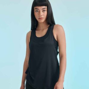 SF Ladies Fashion Workout Vest | Black