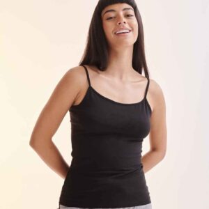 SF Ladies Feel Good Stretch Spaghetti Vest | Black