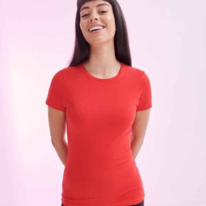 SF Ladies Feel Good Stretch T-Shirt | Bright Red