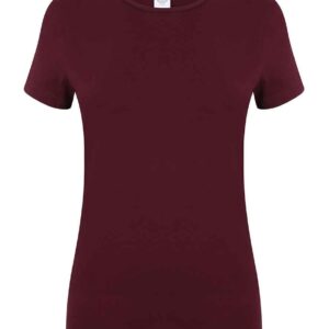 SF Ladies Feel Good Stretch T-Shirt | Burgundy
