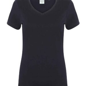 SF Ladies Feel Good Stretch V Neck T-Shirt | Navy