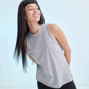 SF Ladies High Neck Vest | Heather Grey