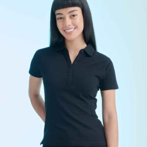 SF Ladies Stretch Piqué Polo Shirt | Black