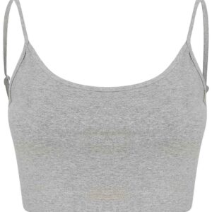 SF Ladies Sustainable Cropped Cami Vest Top | Heather Grey