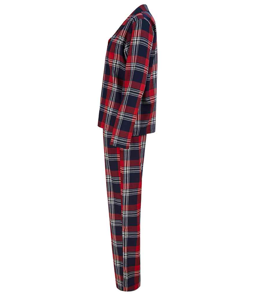 SF Ladies Tartan Lounge Set | Red/Navy - Image 4