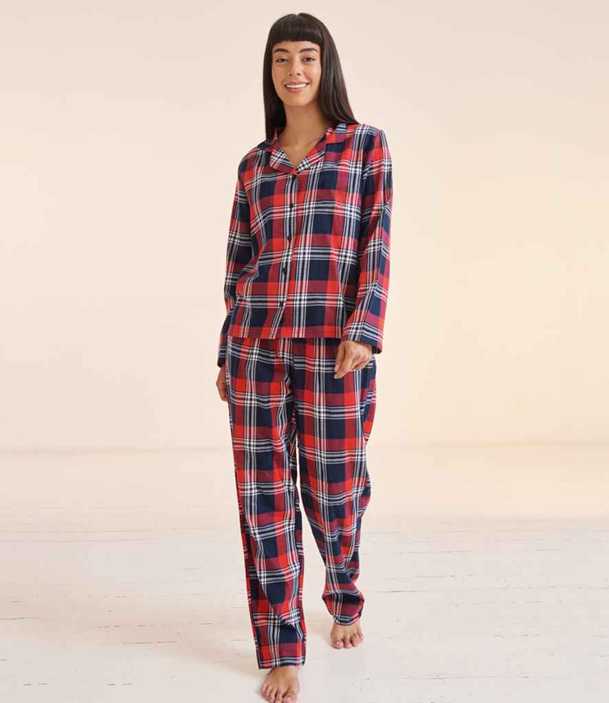 SF Ladies Tartan Lounge Set | Red/Navy