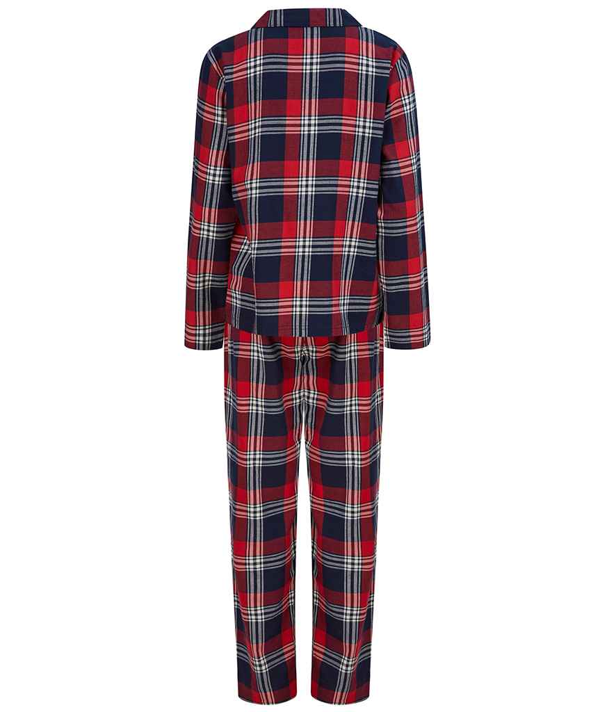 SF Ladies Tartan Lounge Set | Red/Navy - Image 3