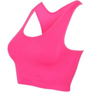 SF Ladies Workout Crop Top | Neon Pink