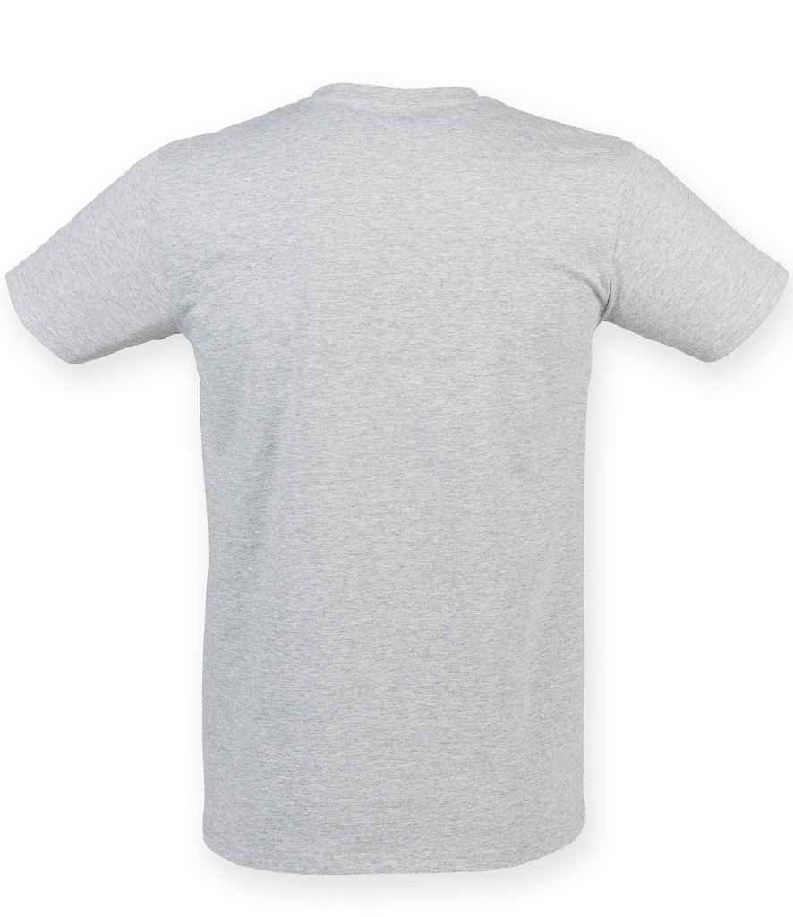 SF Men Feel Good Stretch V Neck T-Shirt | Heather Grey - Image 2